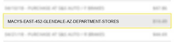 macy's east #452 glendale az department stores