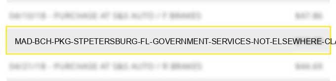 mad bch pkg st.petersburg fl government services not elsewhere classified