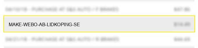 make webo ab lidkoping se