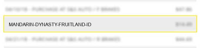 mandarin dynasty fruitland id