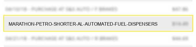 marathon petro shorter al automated fuel dispensers