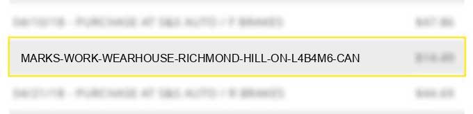mark's work wearhouse richmond hill on l4b4m6 can