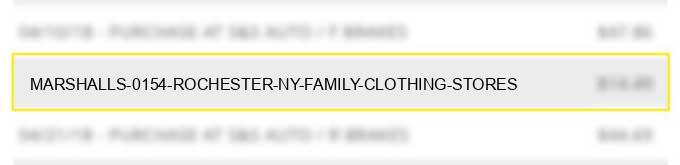 marshalls #0154 rochester ny family clothing stores