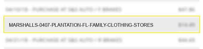 marshalls #0407 plantation fl family clothing stores