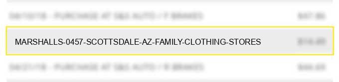 marshalls #0457 scottsdale az family clothing stores