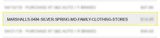 marshalls #0484 silver spring md family clothing stores