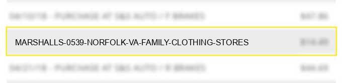 marshalls #0539 norfolk va - family clothing stores