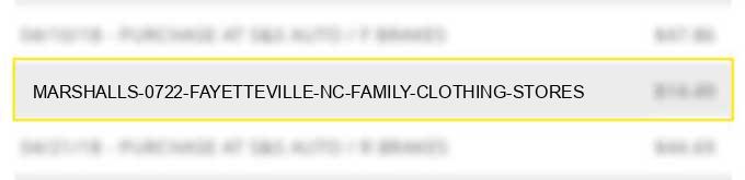 marshalls #0722 fayetteville nc family clothing stores