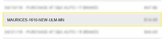 maurices #1610 new ulm mn
