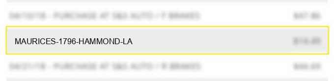 maurices #1796 hammond la