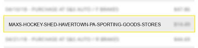 max's hockey shed havertown pa sporting goods stores