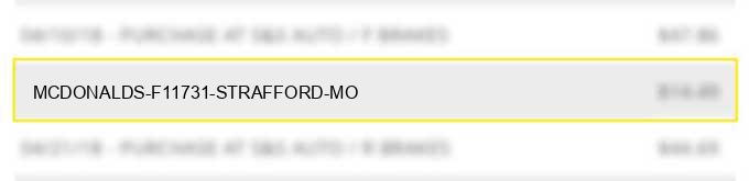 mcdonald's f11731 strafford mo