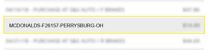 mcdonald's f26157 perrysburg oh