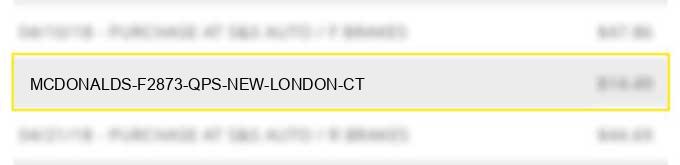 mcdonald's f2873 qps new london ct