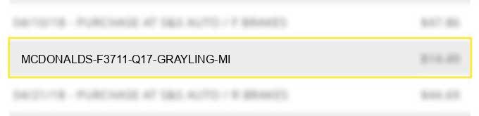 mcdonald's f3711 q17 grayling mi