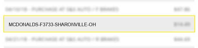 mcdonald's f3733 sharonville oh