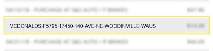 mcdonald's f5795 17450 140 ave ne woodinville waus