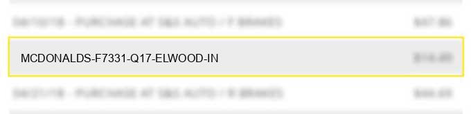 mcdonald's f7331 q17 elwood in