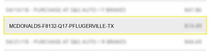 mcdonald's f8132 q17 pflugerville tx