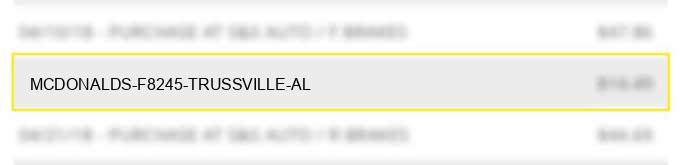 mcdonald's f8245 trussville al