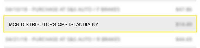 mcn distributors qps islandia ny