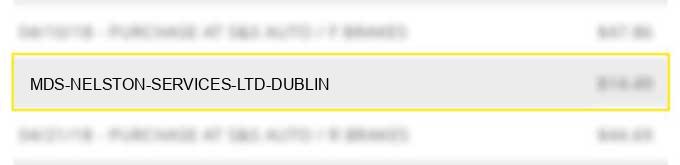 mds /nelston services ltd , dublin