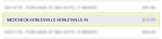 medcheck noblesville noblesville in