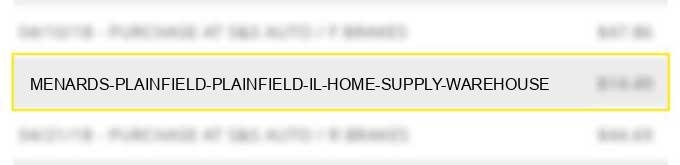 menards plainfield plainfield il home supply warehouse