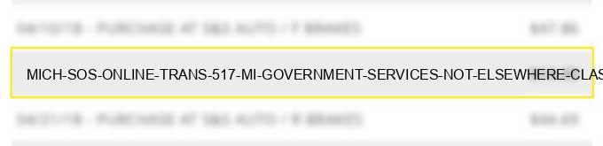 mich sos online trans 517 mi government services not elsewhere classified