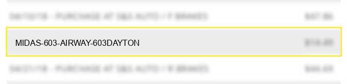 midas 603 airway 603dayton