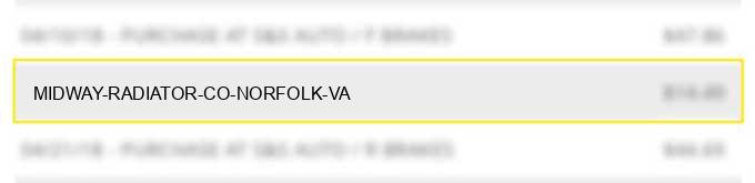 midway radiator co norfolk va