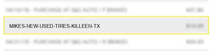 mikes new used tires killeen tx