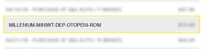 millenium miniwt dep otopeni rom