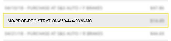 mo prof registration 850-444-9330 mo