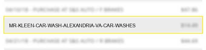 mr kleen car wash alexandria va car washes