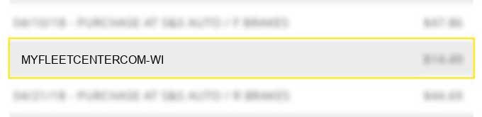 myfleetcenter.com wi