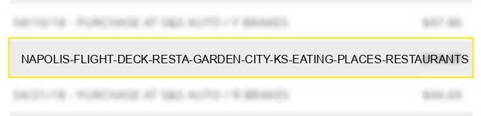 napolis flight deck resta garden city ks eating places, restaurants