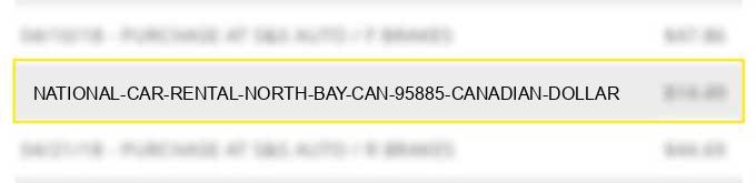 national car rental north bay can 958.85 canadian dollar