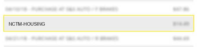 nctm housing