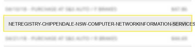 netregistry chippendale nsw - computer network/information services