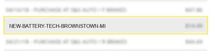 new battery tech brownstown mi