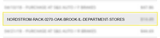 nordstrom rack #0270 oak brook il department stores
