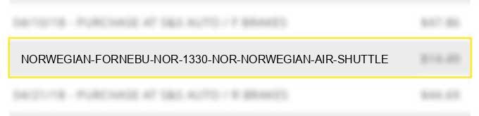 norwegian fornebu nor 1330 nor - norwegian air shuttle