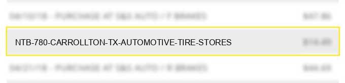 ntb 780 carrollton tx automotive tire stores