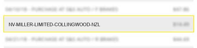 nv miller limited collingwood nzl