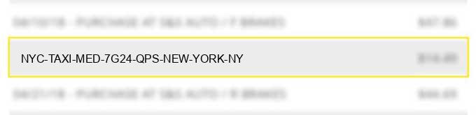 nyc taxi med 7g24 qps new york ny