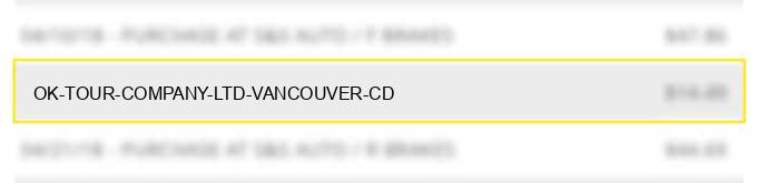 ok tour company ltd vancouver cd