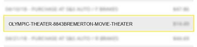 olympic theater 8843bremerton movie theater