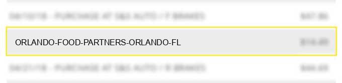 orlando food partners orlando fl