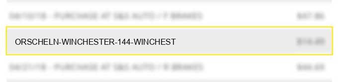 orscheln winchester 144 winchest